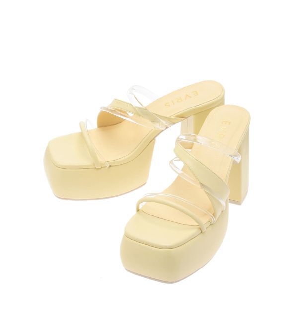 EVRIS「コクーンチャンキーヒールサンダル」|サンダル|