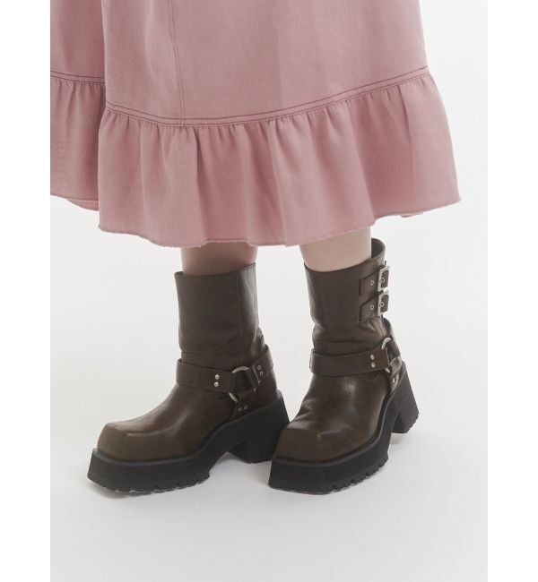 jouetie「プラットフォームショートエンジニアブーツ」|ショートブーツ|