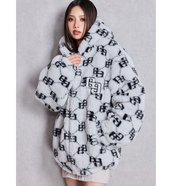 GYDA「GGラメボアBIGブルゾン」|ブルゾン・スタジャン|