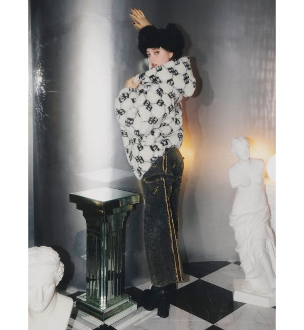 GYDA「GGラメボアBIGブルゾン」|ブルゾン・スタジャン|