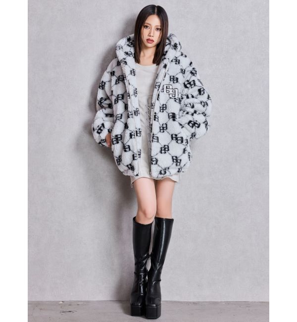 GYDA「GGラメボアBIGブルゾン」|ブルゾン・スタジャン|