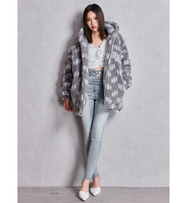 GYDA「GGラメボアBIGブルゾン」|ブルゾン・スタジャン|