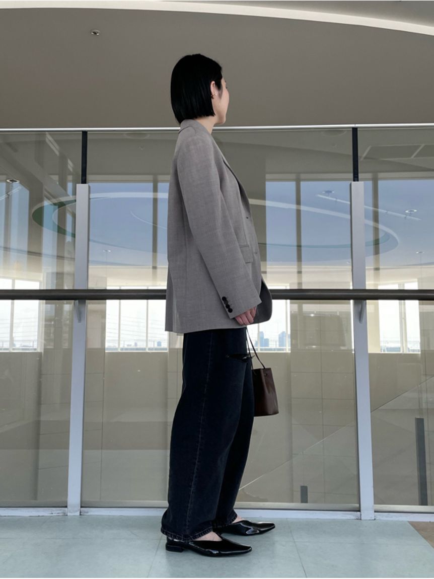 Mila Owen「【WEB限定00サイズ】ワイドテーパードカットアウトデニムパンツ」|デニム|