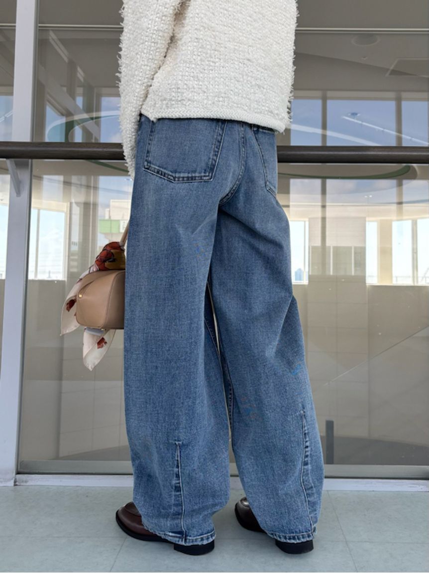 Mila Owen「ウエストゴムカーヴィデニム【ウォッシャブル】」|デニム|