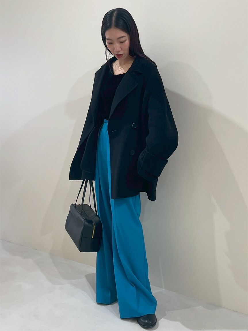 Mila Owen「woolコクーンシルエットピーコート」|チェスターコート|