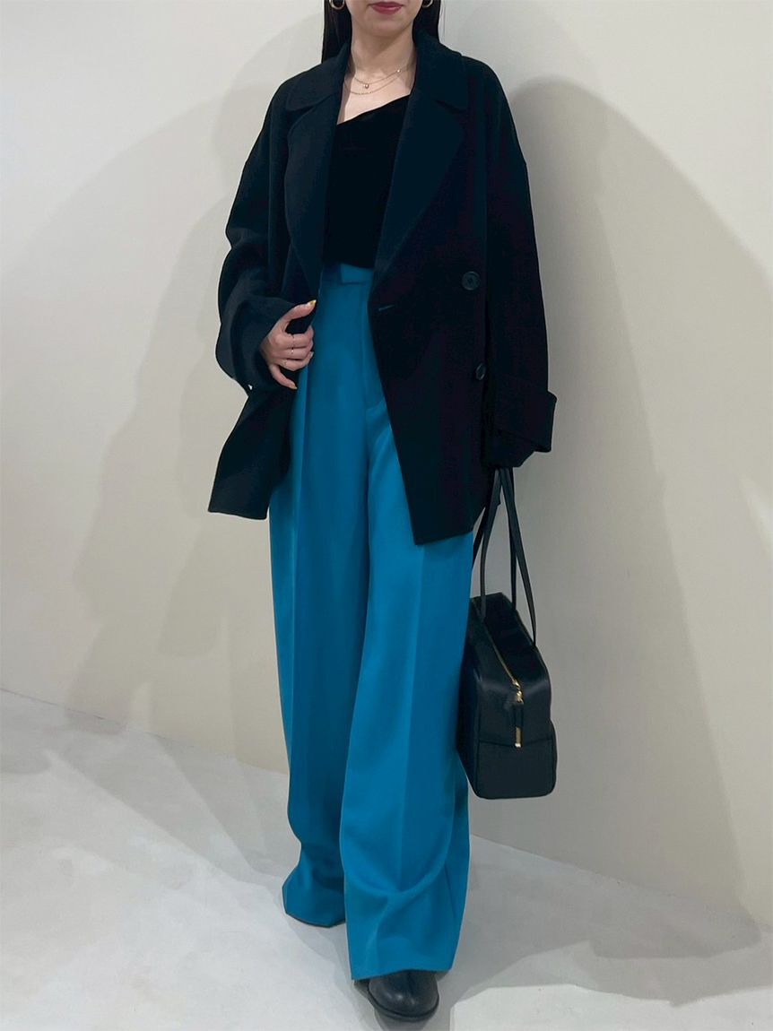 Mila Owen「woolコクーンシルエットピーコート」|チェスターコート|