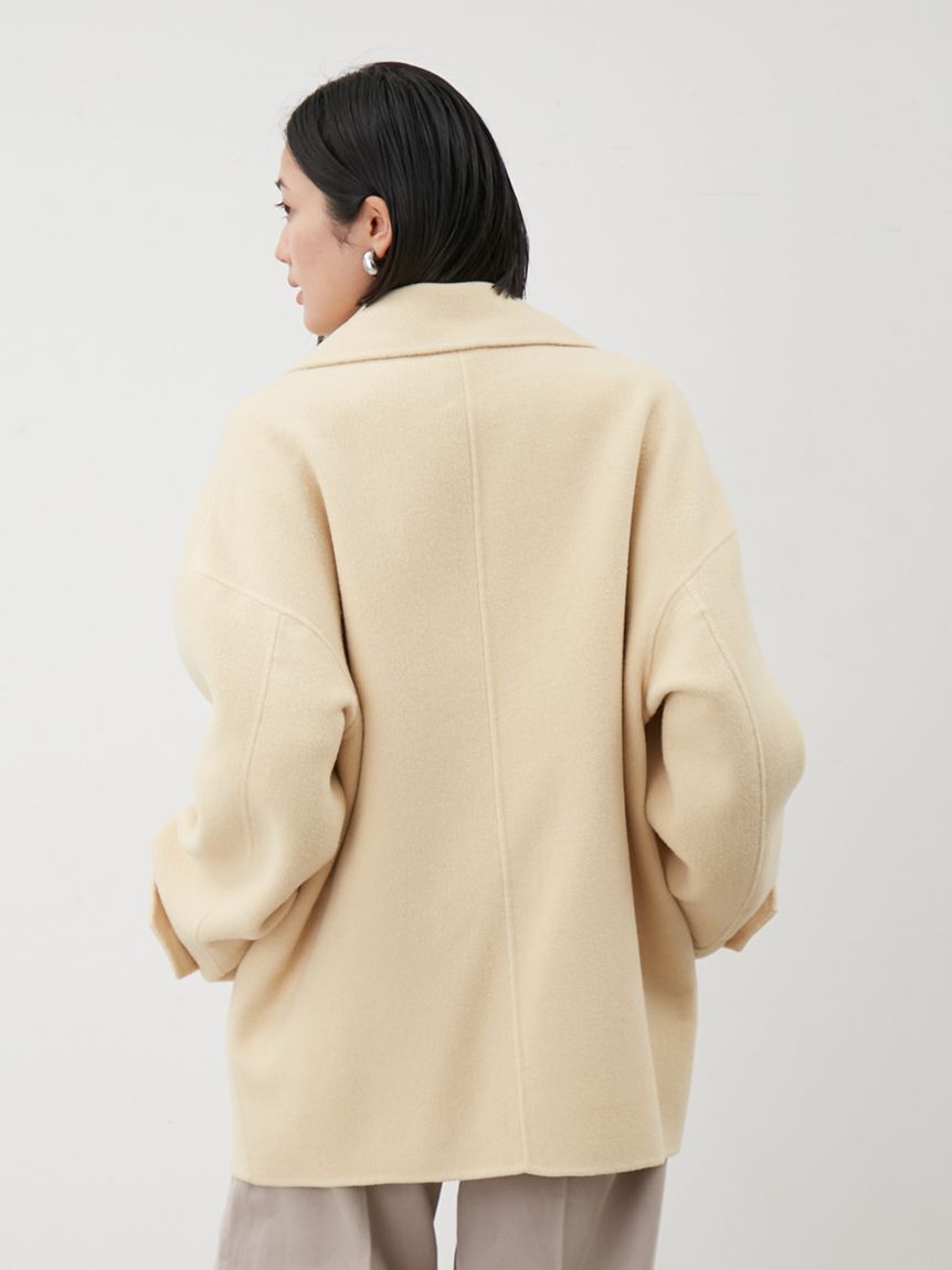 Mila Owen「woolコクーンシルエットピーコート」|チェスターコート|