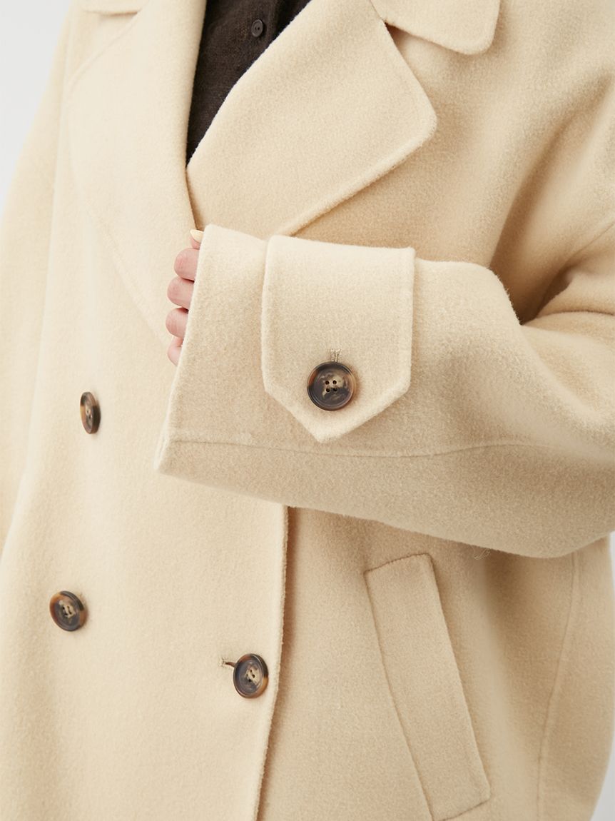 Mila Owen「woolコクーンシルエットピーコート」|チェスターコート|