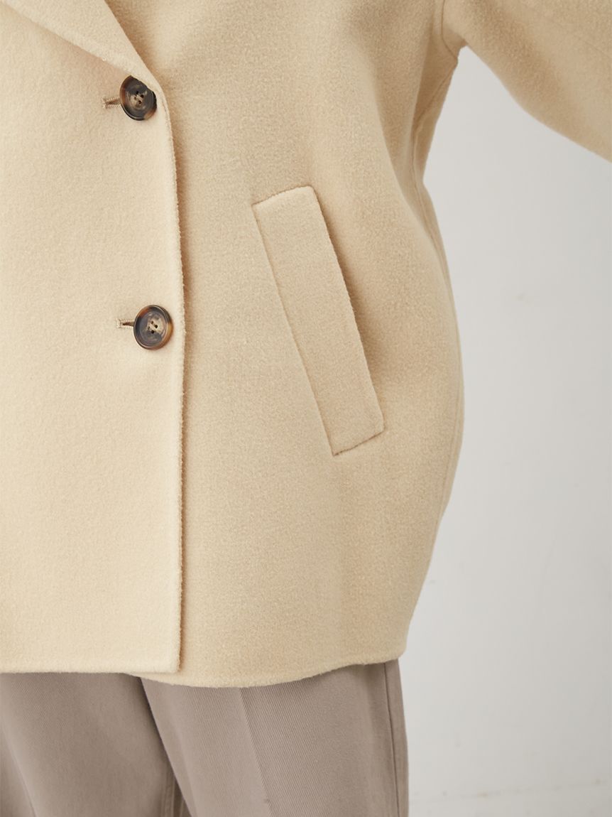 Mila Owen「woolコクーンシルエットピーコート」|チェスターコート|