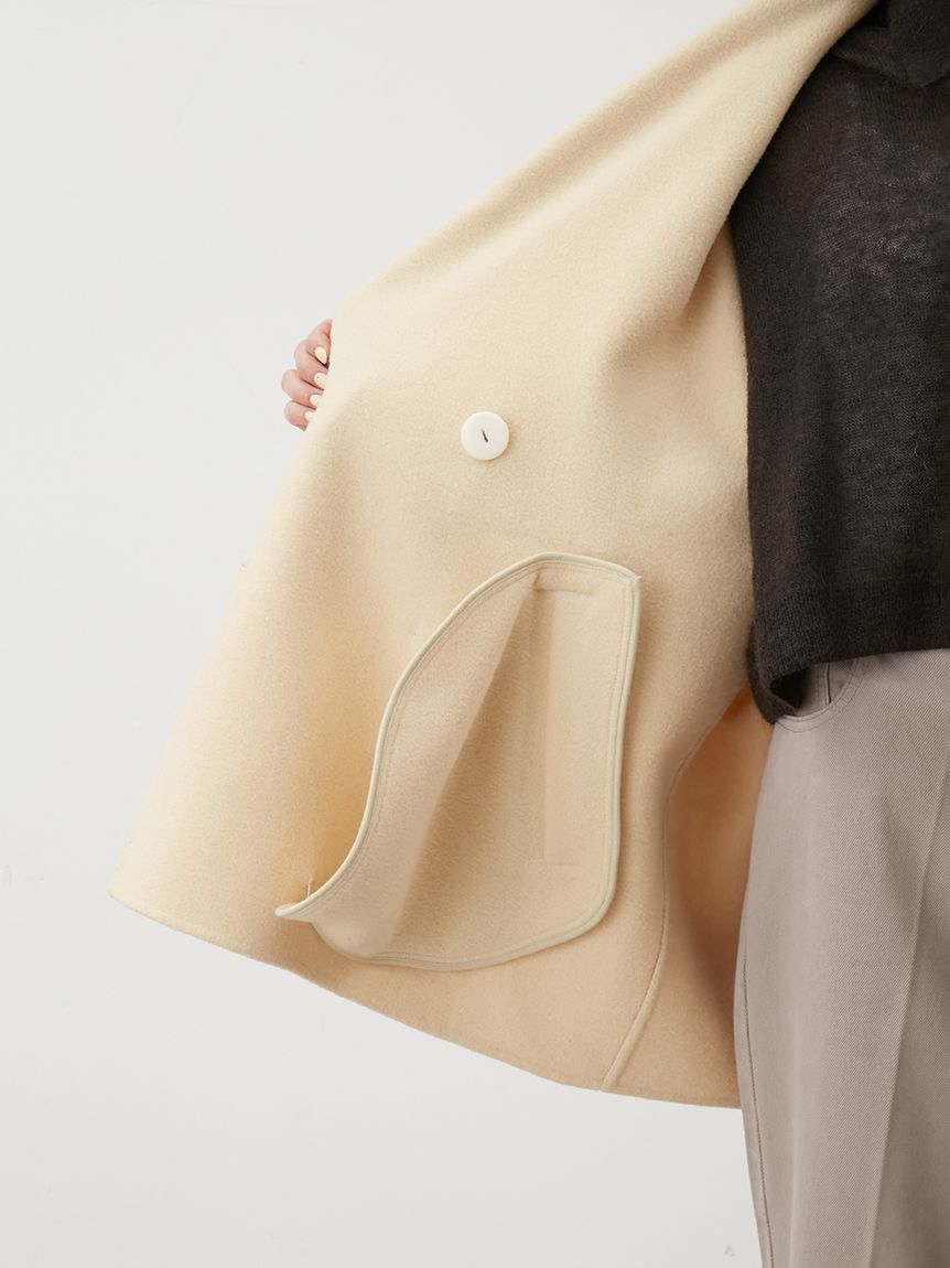 Mila Owen「woolコクーンシルエットピーコート」|チェスターコート|