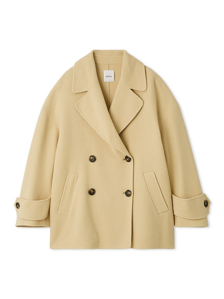 Mila Owen「woolコクーンシルエットピーコート」|チェスターコート|