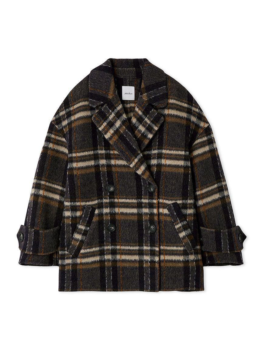 Mila Owen「woolコクーンシルエットピーコート」|チェスターコート|