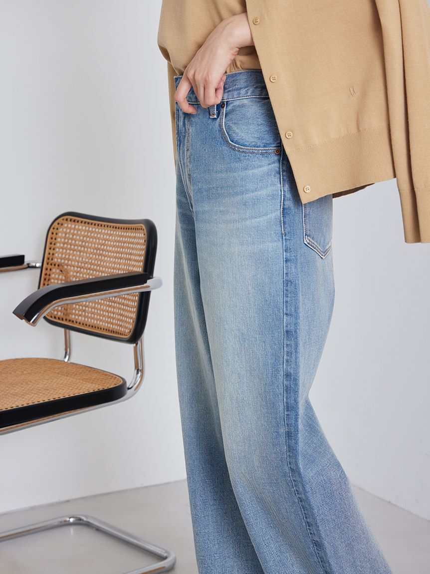 Mila Owen「ハイライズルーズフィットバギーデニムパンツ」|デニム|