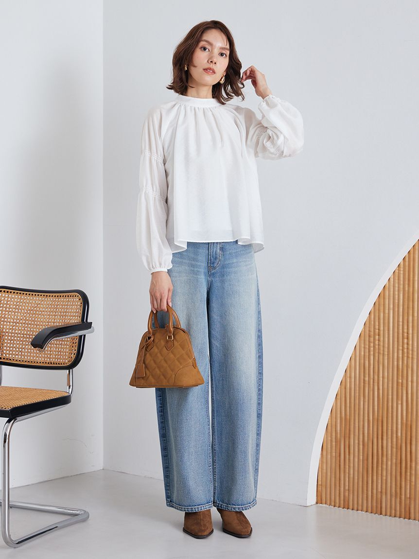 Mila Owen「ハイライズルーズフィットバギーデニムパンツ」|デニム|