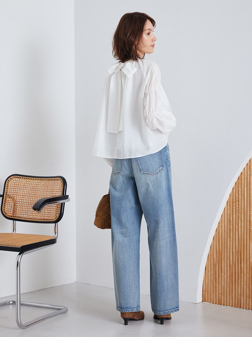 Mila Owen「ハイライズルーズフィットバギーデニムパンツ」|デニム|