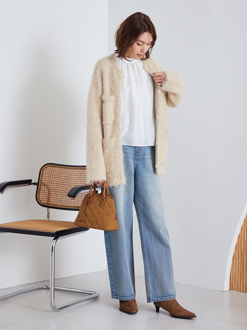 Mila Owen「ハイライズルーズフィットバギーデニムパンツ」|デニム|