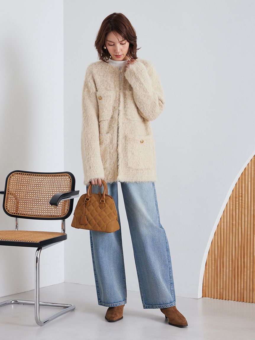 Mila Owen「ハイライズルーズフィットバギーデニムパンツ」|デニム|