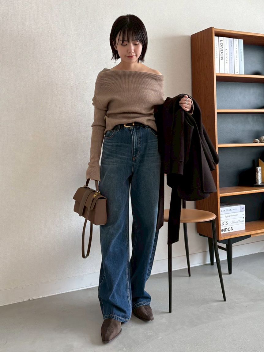 Mila Owen「ハイライズルーズフィットバギーデニムパンツ」|デニム|