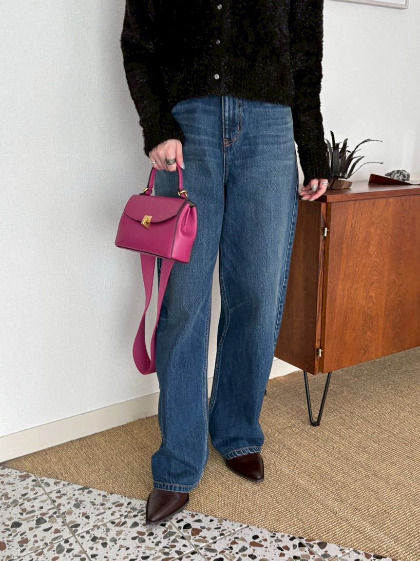 Mila Owen「ハイライズルーズフィットバギーデニムパンツ」|デニム|