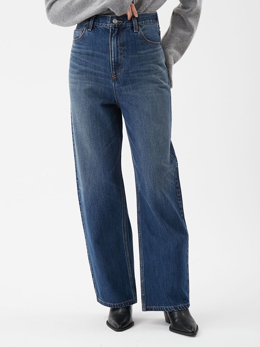 Mila Owen「ハイライズルーズフィットバギーデニムパンツ」|デニム|