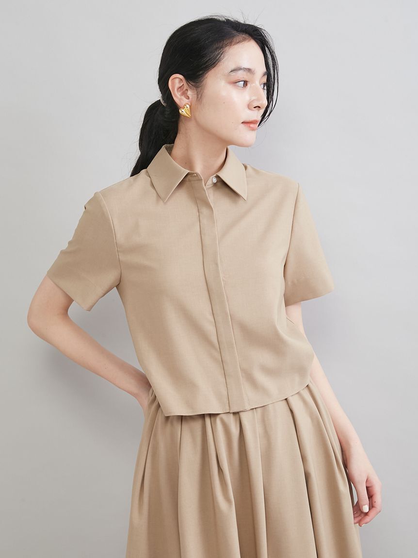 Mila Owen「リネン混バルーンシャツワンピース」|ワンピース|