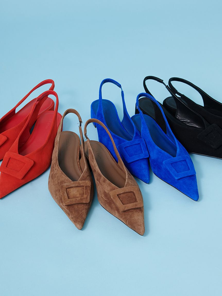 Mila Owen「バックル付きラムレザースリングパンプス」|パンプス|