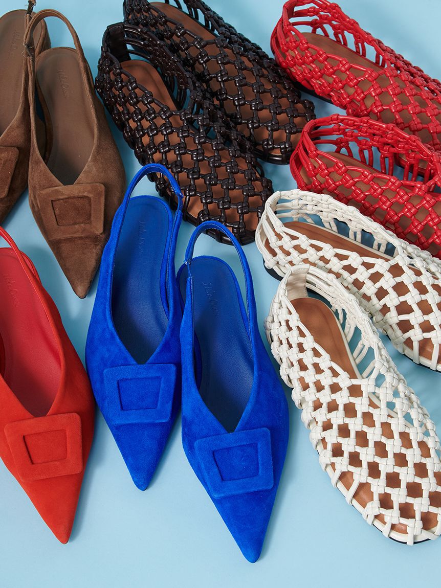 Mila Owen「バックル付きラムレザースリングパンプス」|パンプス|