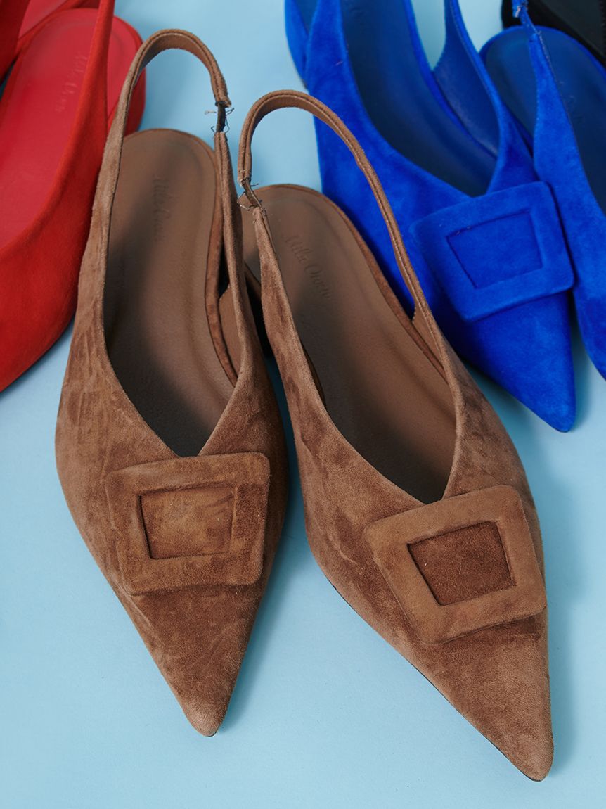 Mila Owen「バックル付きラムレザースリングパンプス」|パンプス|MOC