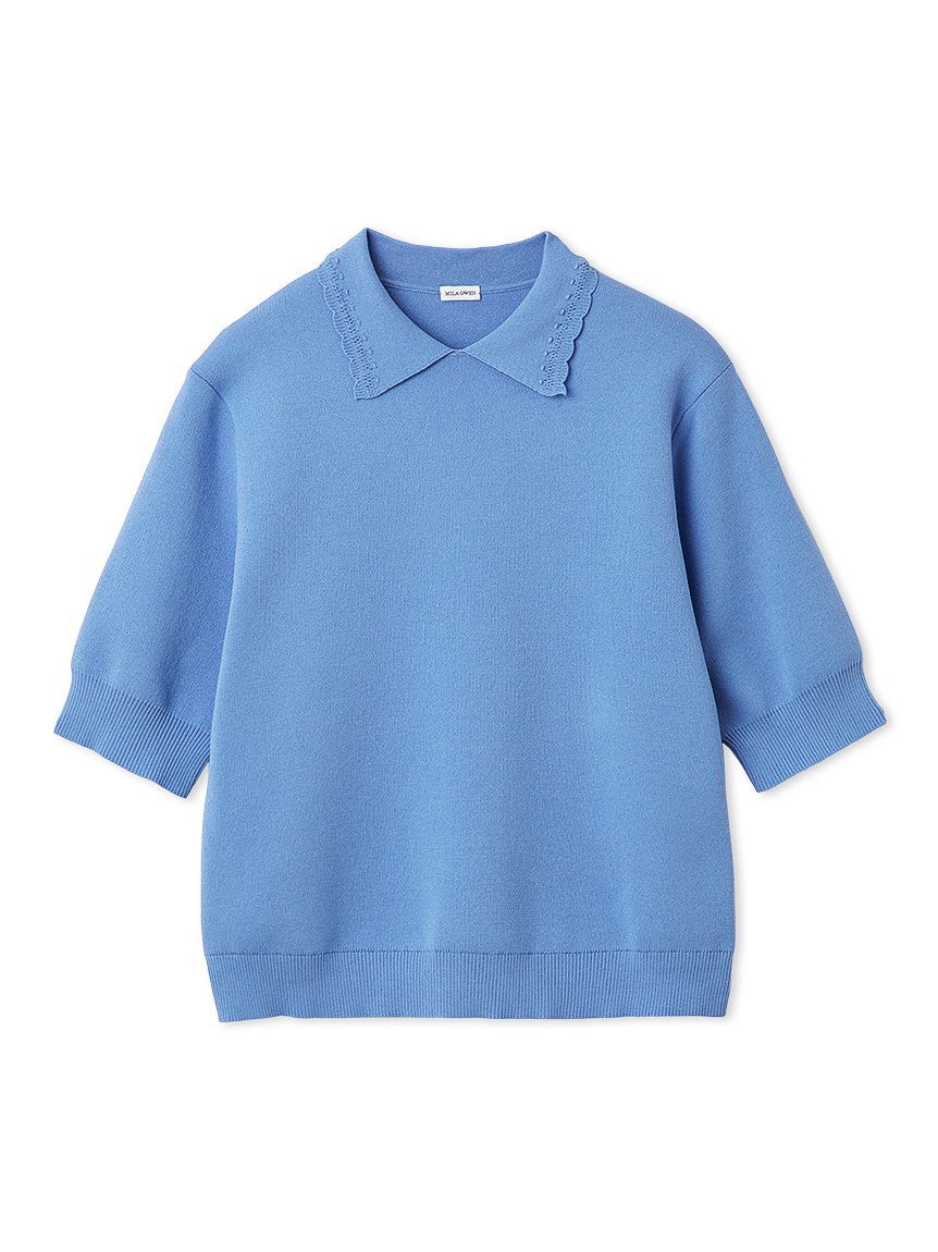 Mila Owen「スカラップレース衿ニットプルオーバー」|ニット・セーター|