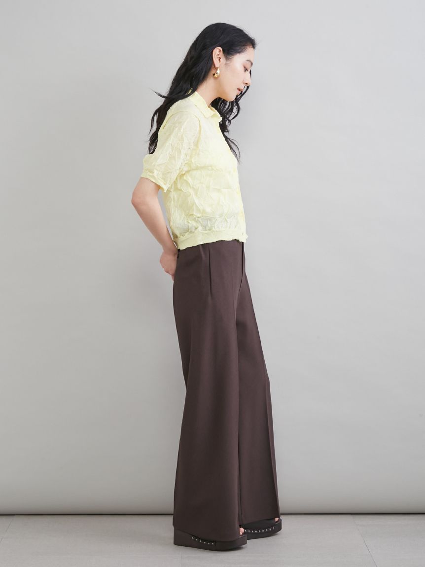 Mila Owen「ウエストゴムワイドイージーパンツ」|チノ|