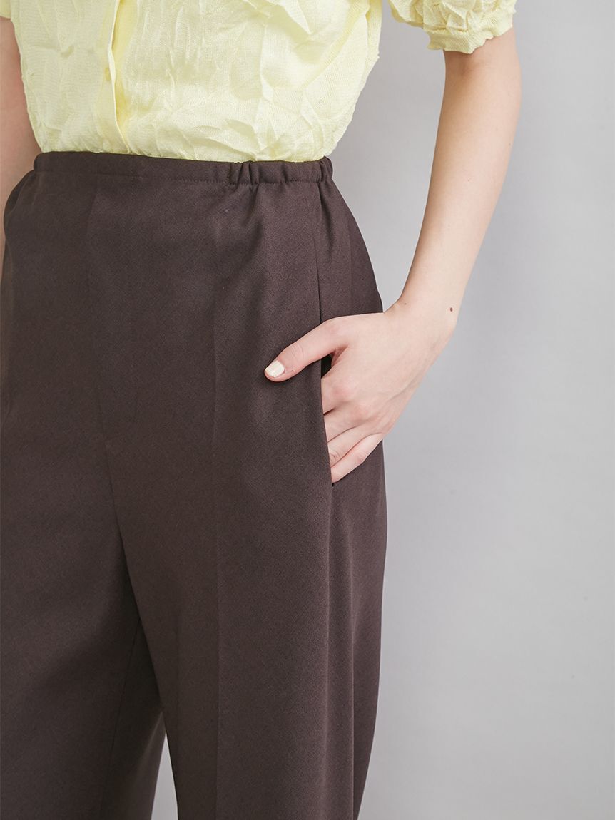 Mila Owen「ウエストゴムワイドイージーパンツ」|チノ|