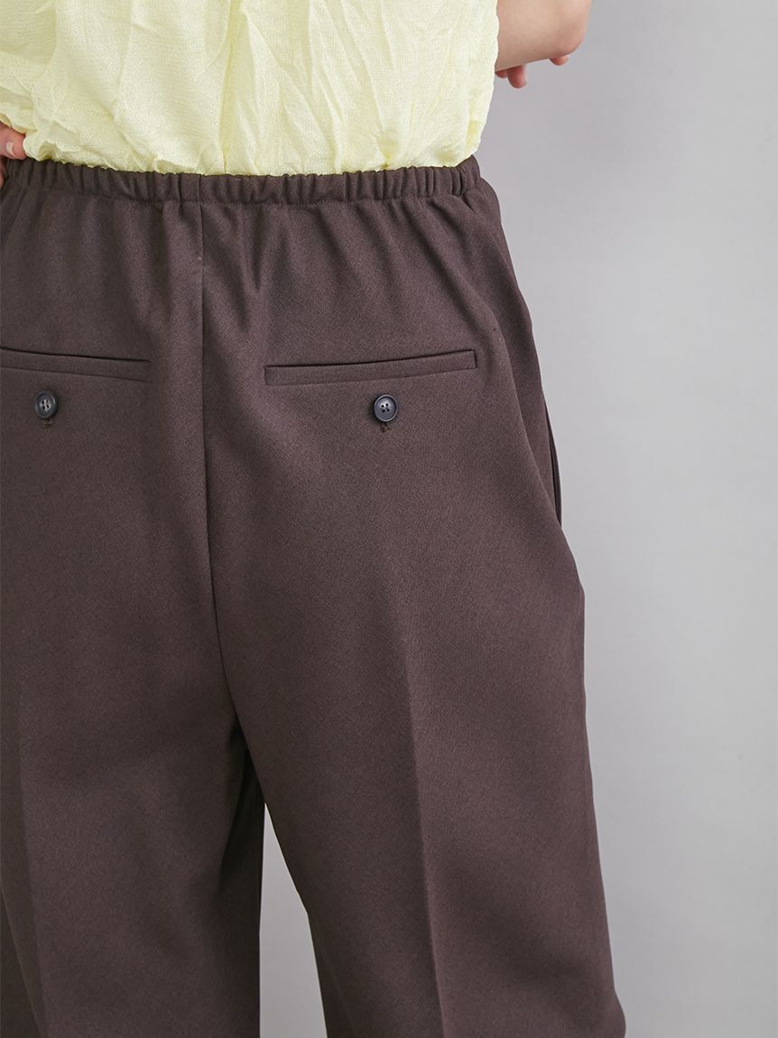 Mila Owen「ウエストゴムワイドイージーパンツ」|チノ|