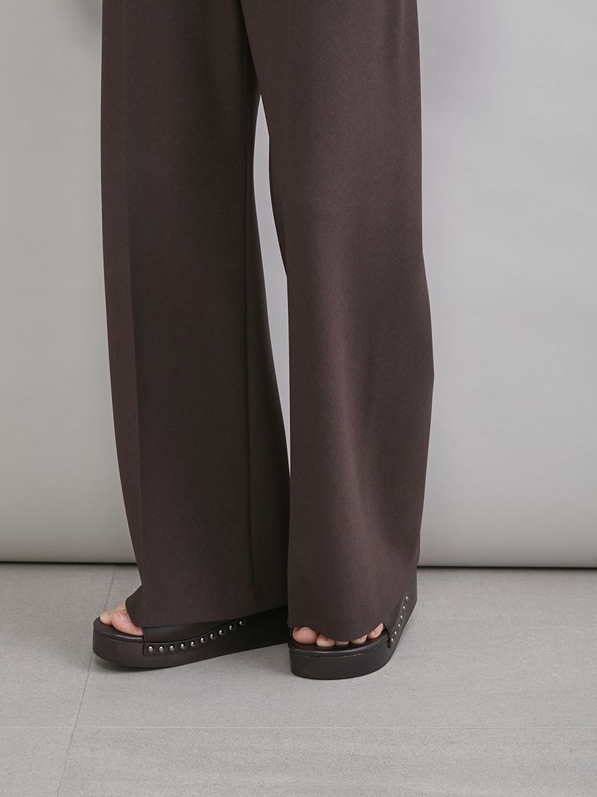 Mila Owen「ウエストゴムワイドイージーパンツ」|チノ|