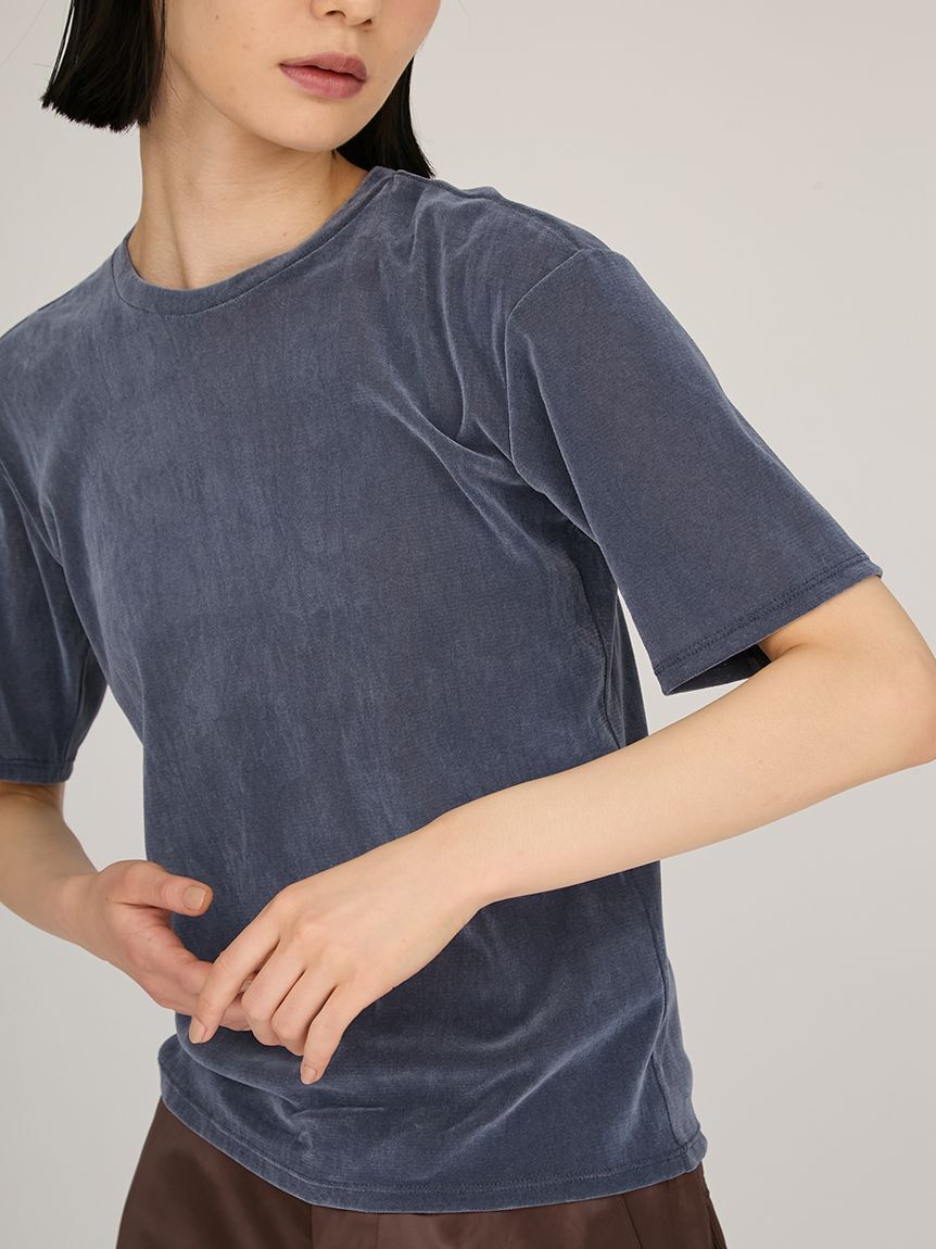 emmi atelier「シアーフロッキートップス」|Tシャツ・カットソー|BLU