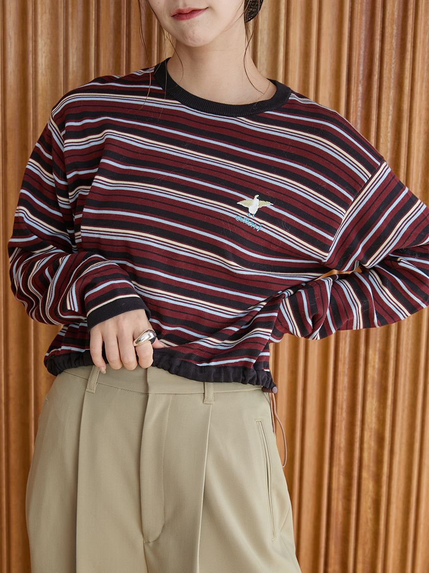 emmi atelier「【Global warming】ボーダーニットトップス」|ニット・セーター|