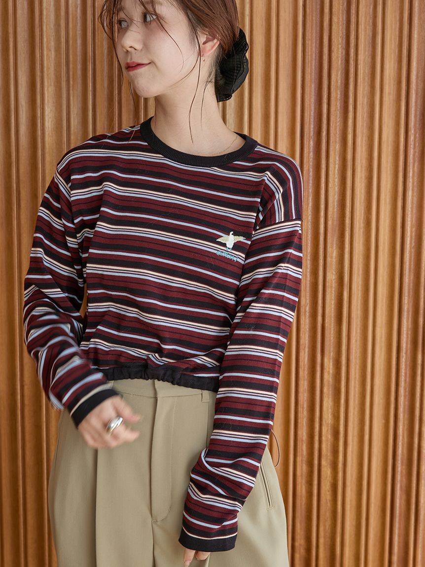 emmi atelier「【Global warming】ボーダーニットトップス」|ニット・セーター|