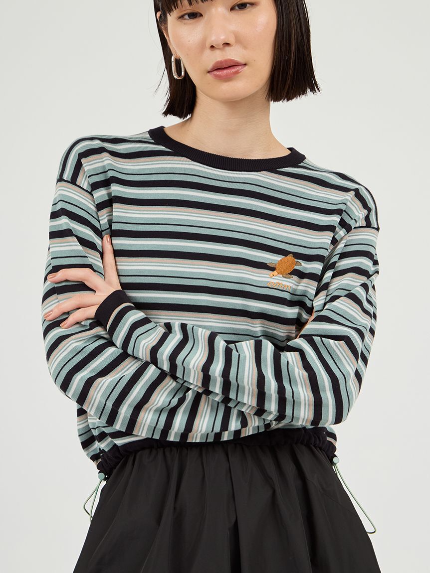 emmi atelier「【Global warming】ボーダーニットトップス」|ニット・セーター|