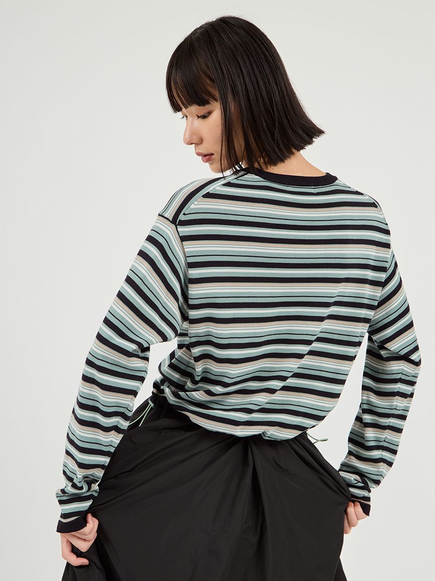 emmi atelier「【Global warming】ボーダーニットトップス」|ニット・セーター|