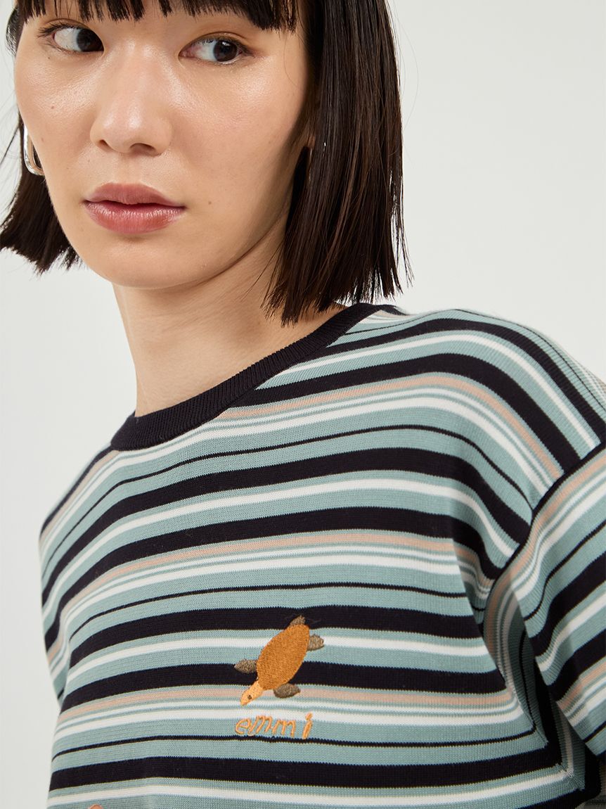 emmi atelier「【Global warming】ボーダーニットトップス」|ニット・セーター|