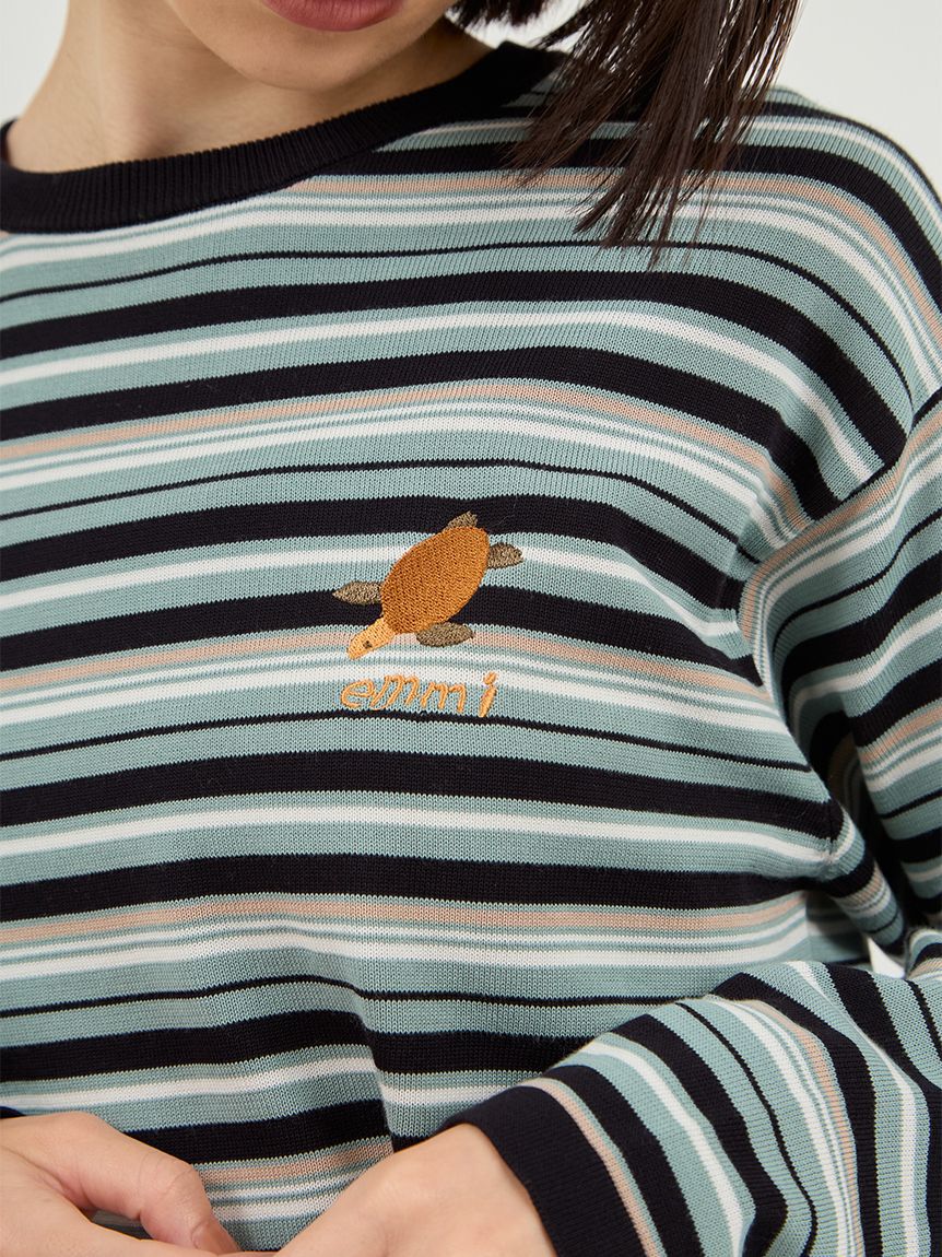 emmi atelier「【Global warming】ボーダーニットトップス」|ニット・セーター|