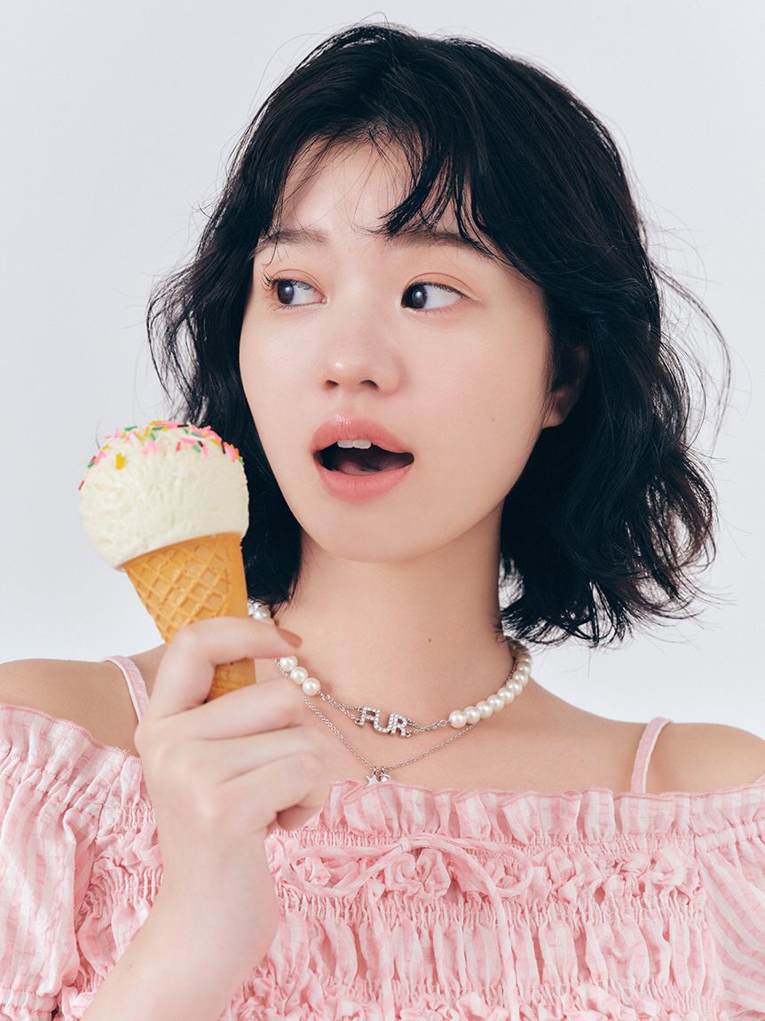 FURFUR「ロゴパールネックレス」|ネックレス|