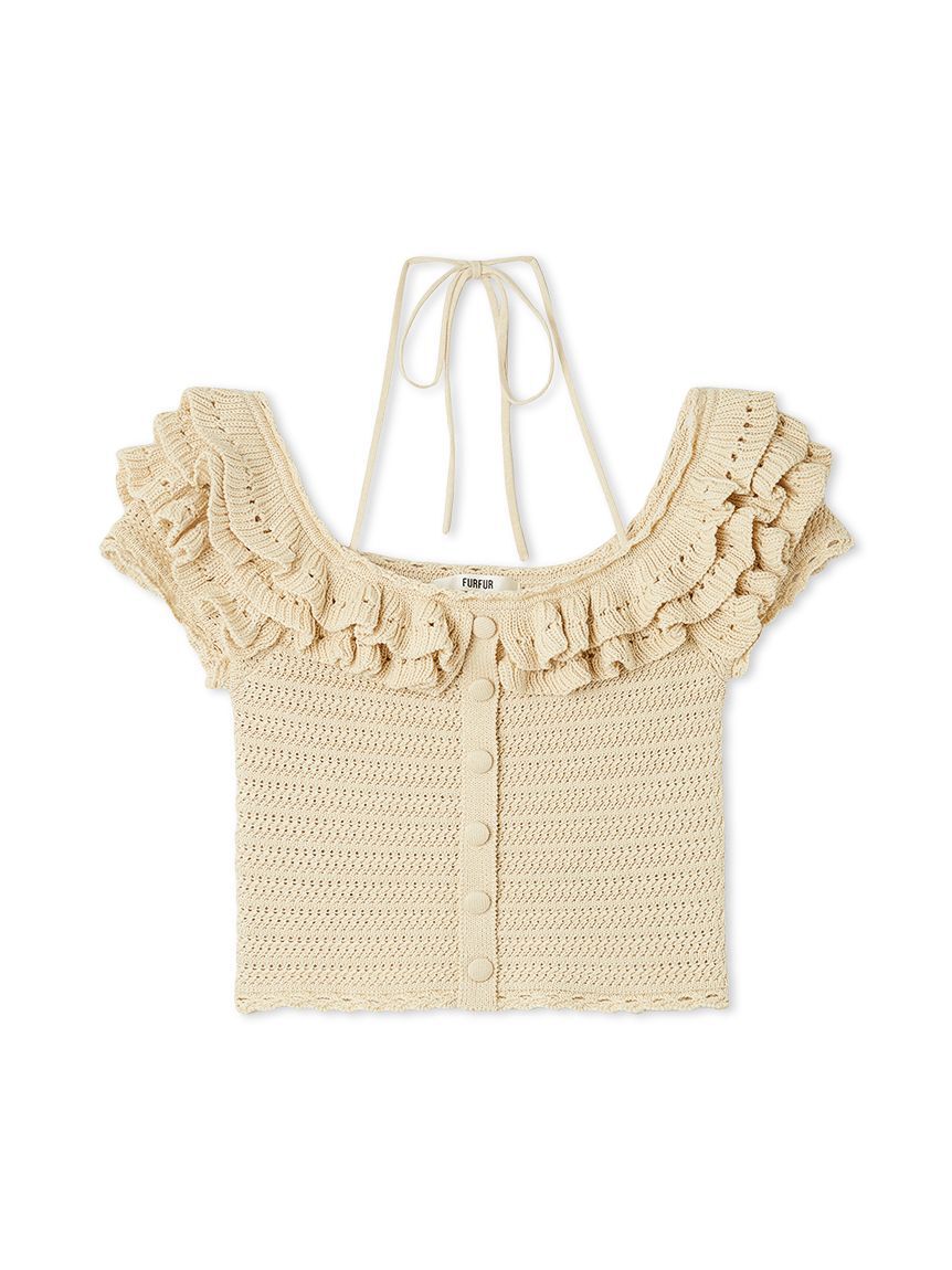 FURFUR「フリルデザインニットトップス」|ニット・セーター|IVR