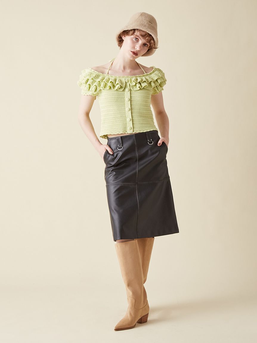 FURFUR「フリルデザインニットトップス」|ニット・セーター|