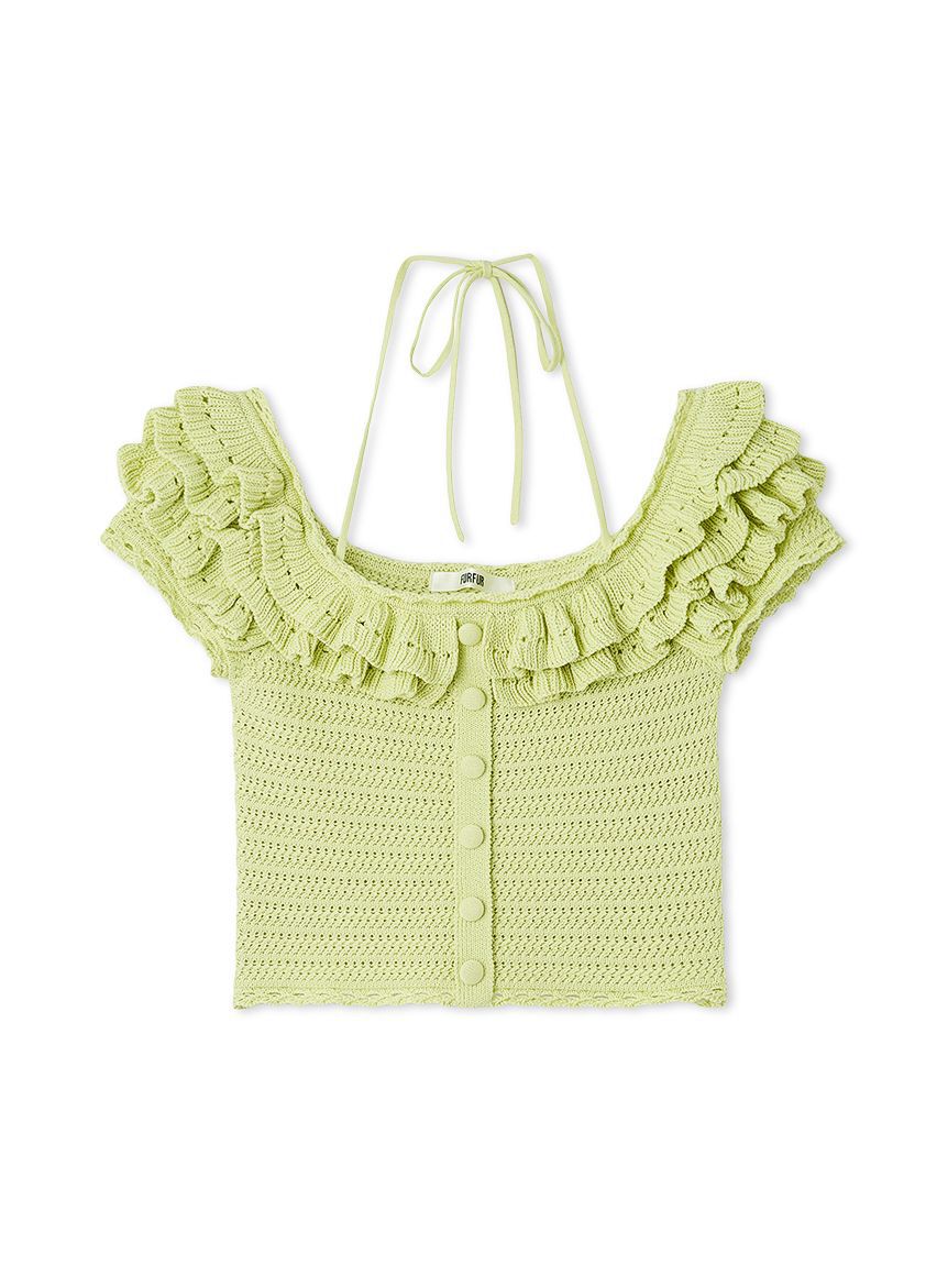 FURFUR「フリルデザインニットトップス」|ニット・セーター|