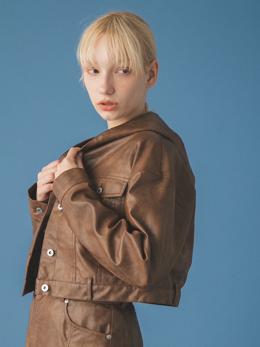 FURFUR「マルチマテリアルフードブルゾン」|ブルゾン・スタジャン|