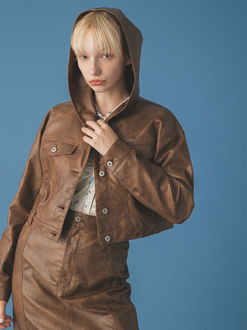 FURFUR「マルチマテリアルフードブルゾン」|ブルゾン・スタジャン|