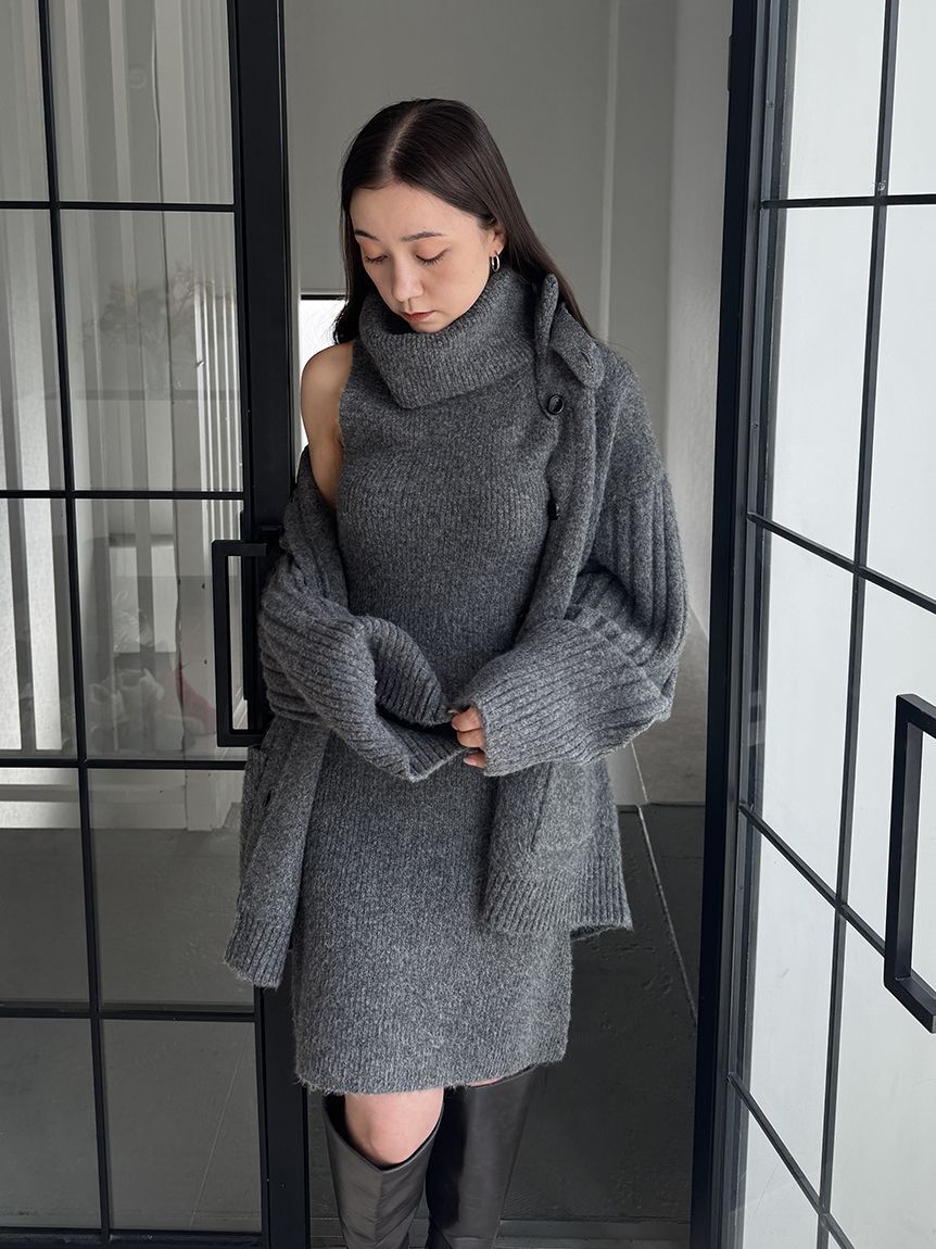 SNIDEL「ステンカラーニットジャケットカーディガン」|カーディガン|