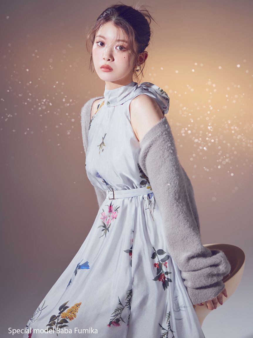 SNIDEL「Sustainableフラワーモチーフワンピース&times;ボレロセット」|ワンピース|
