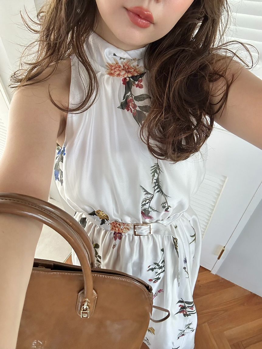 SNIDEL「Sustainableフラワーモチーフワンピース&times;ボレロセット」|ワンピース|