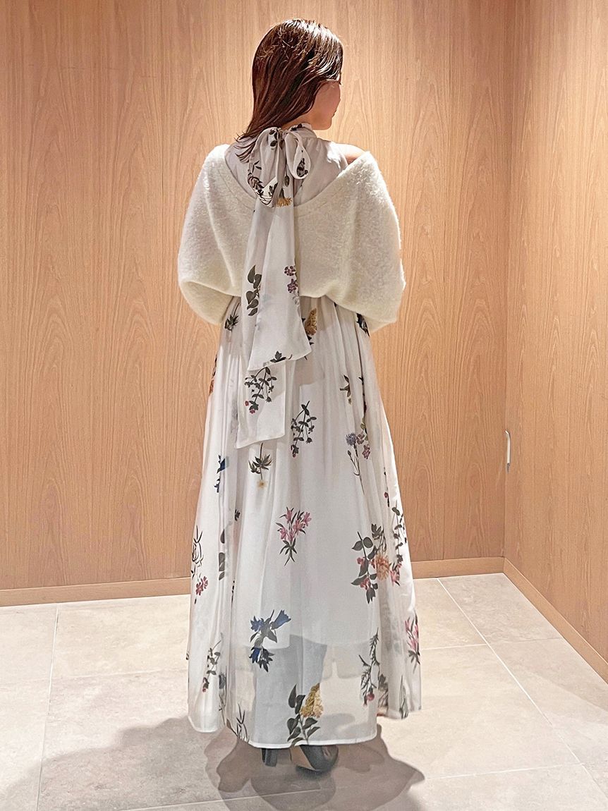 SNIDEL「Sustainableフラワーモチーフワンピース&times;ボレロセット」|ワンピース|